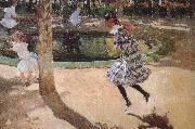 Joaquin Sorolla Elaine and Mary in the skipping Spain oil painting artist